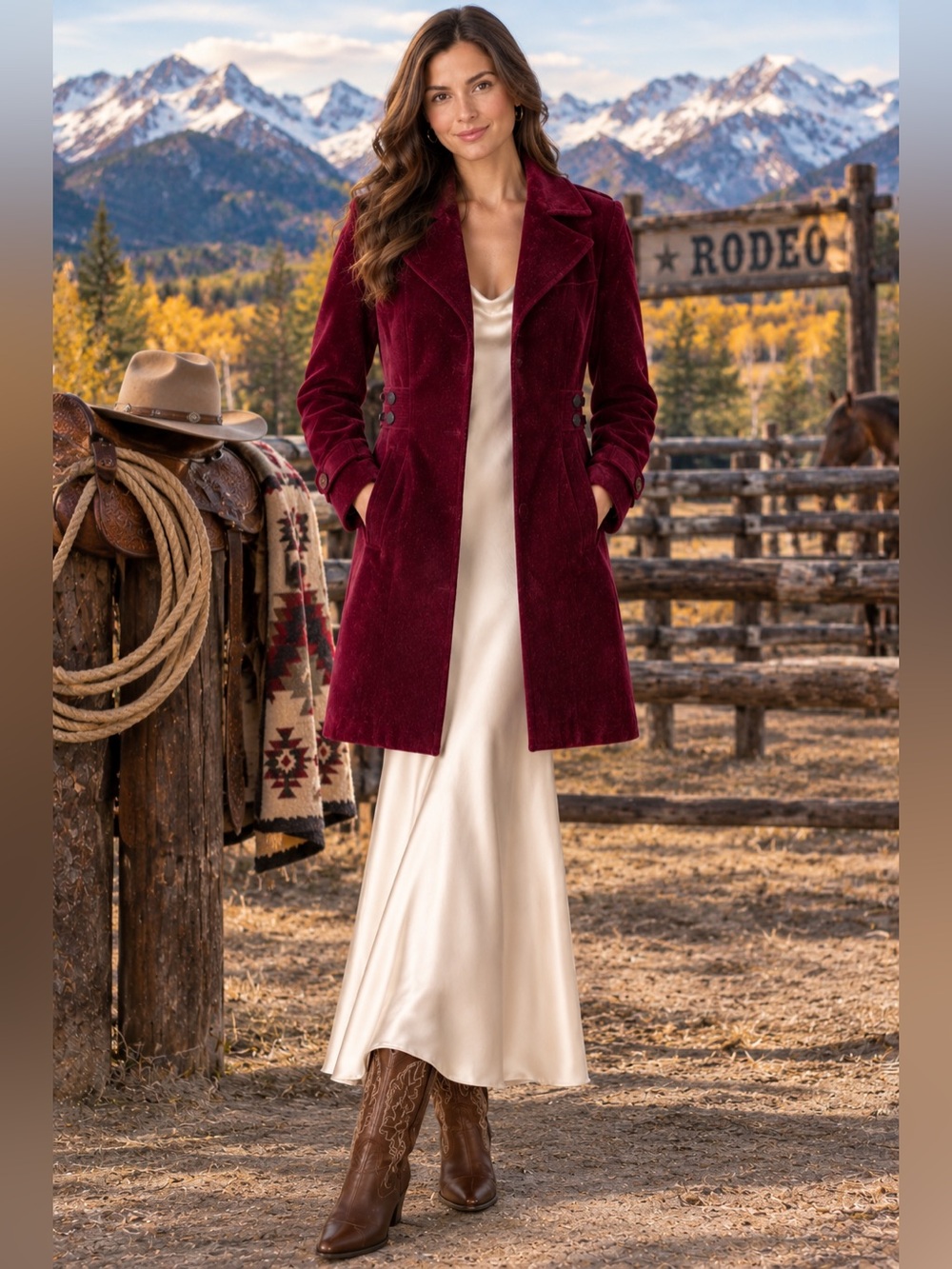 Kenneth Cole Burgundy Wool Coat Leather Detail Wine Red Size 8